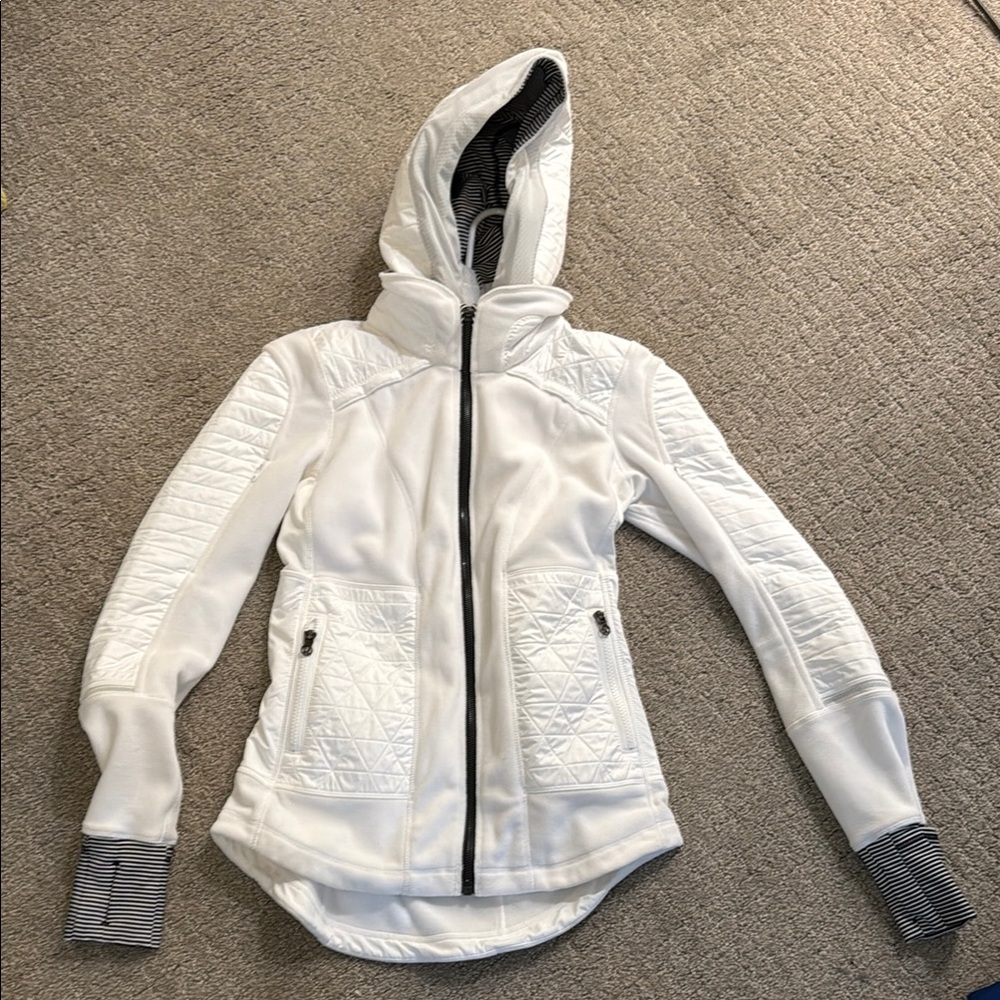 Women's White Quilted Jacket